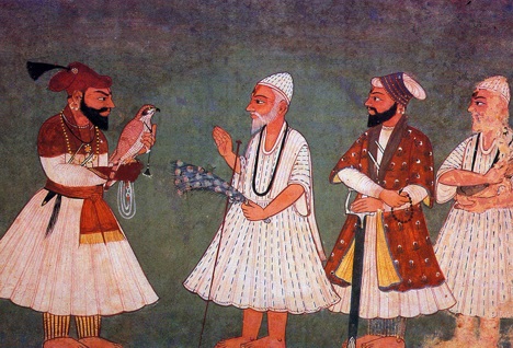 Guru Gobind Singh meets Guru Nanak Dev (imaginary meeting)